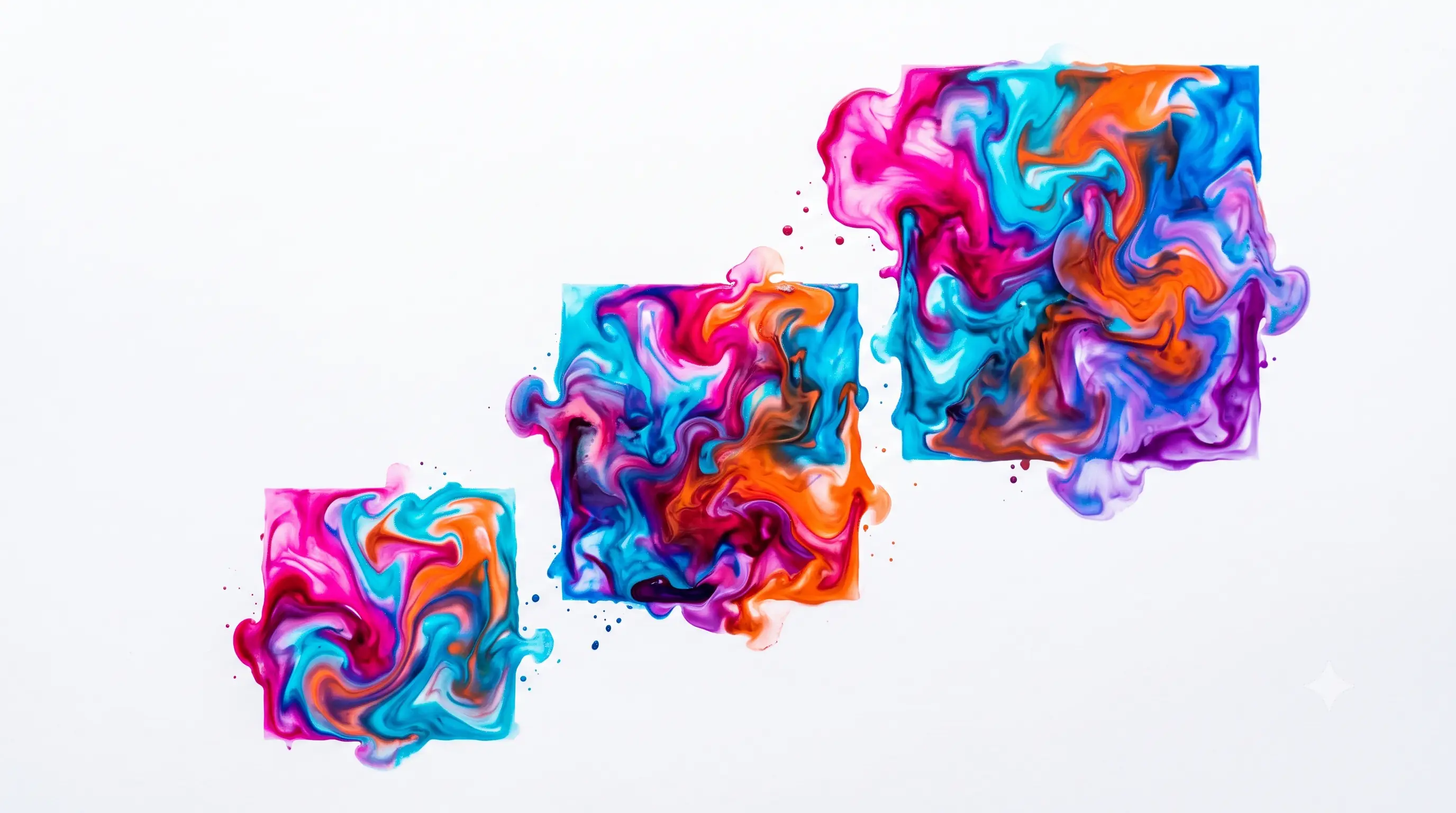 Three ascending colour-ink blocks on white, representing rising website pricing tiers.